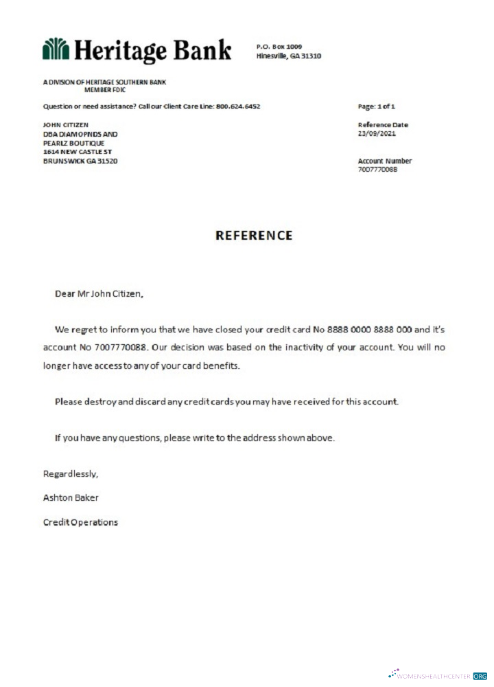 Download USA Heritage Bank closure reference Photoshop template